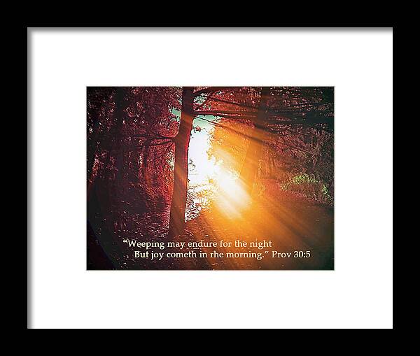 Christian Inspirational Pring Framed Print featuring the mixed media Christian Inspirational Print by Femina Photo Art By Maggie
