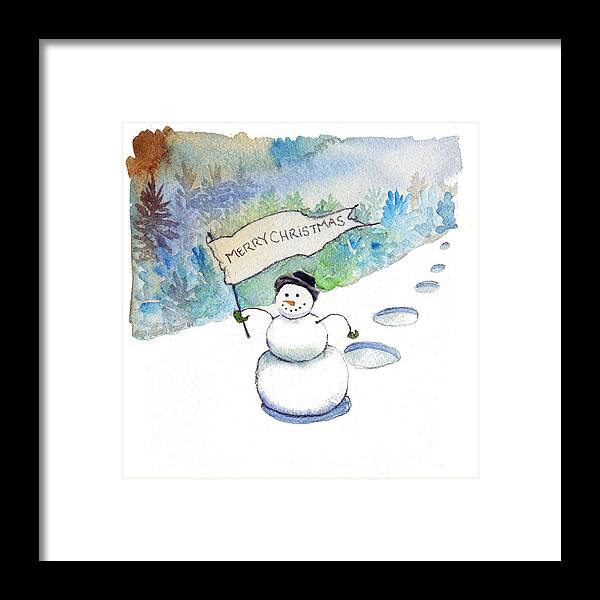 Christmas Framed Print featuring the painting Christmas Announcement by Katherine Miller