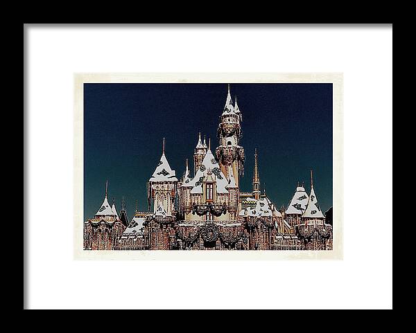 Cinderella's Castle Framed Print featuring the photograph Christmas Castle by Nadalyn Larsen