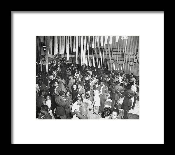 History Framed Print featuring the photograph Christmas Dance At The African American by Everett