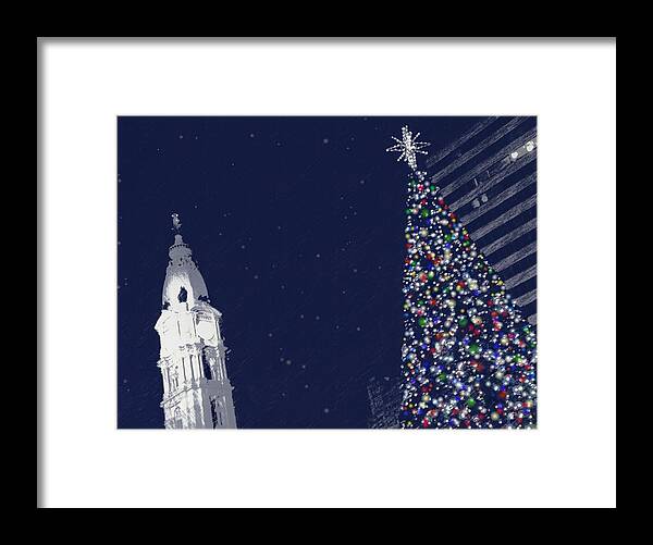 Philly Framed Print featuring the photograph Christmas in Center City by Photographic Arts And Design Studio