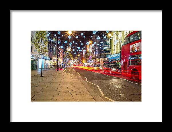 Christmas Framed Print featuring the photograph Christmas in London by Andrew Lalchan