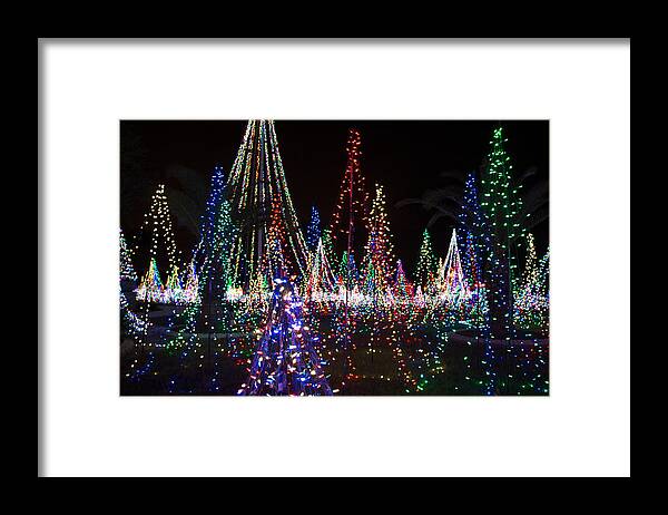 Christmas Framed Print featuring the photograph Christmas Lights 3 by Richard Goldman