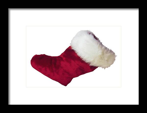 Celebration Framed Print featuring the photograph Christmas stocking by Comstock