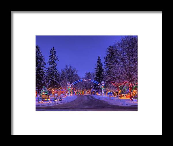 Landscape Framed Print featuring the photograph Christmas Village by Larry Capra