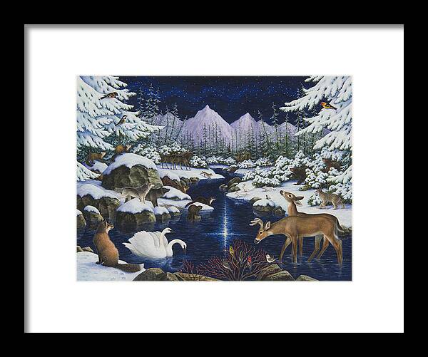 Christmas Framed Print featuring the painting Christmas Wonder by Lynn Bywaters
