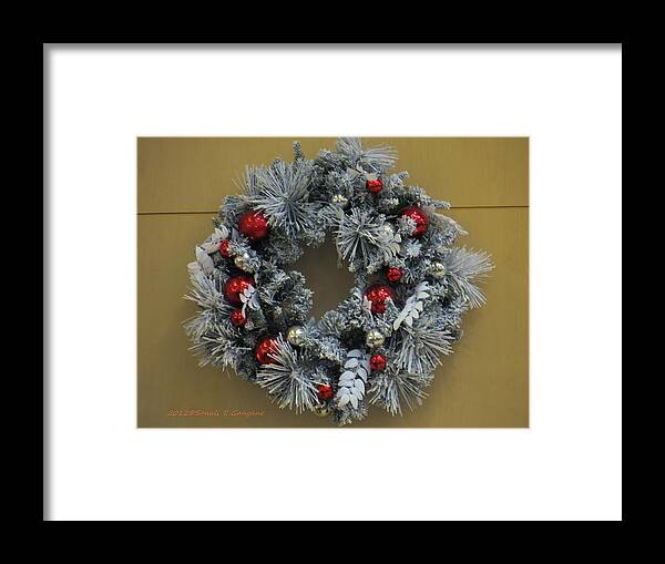 Etruscan Rulers Framed Print featuring the photograph Christmas Wreath by Sonali Gangane
