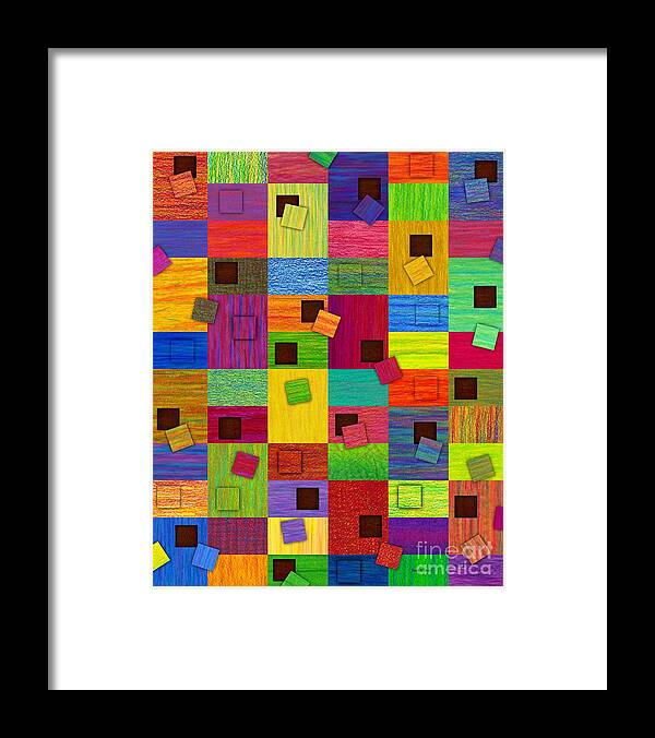 Colored Pencil Framed Print featuring the painting Chronic Tiling v2.0 by David K Small
