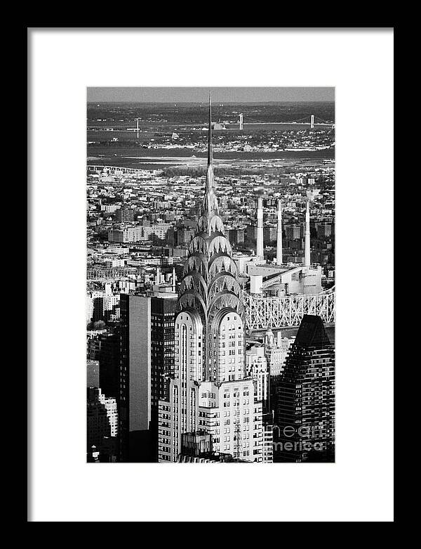 Usa Framed Print featuring the photograph Chrysler art deco building new york city usa by Joe Fox