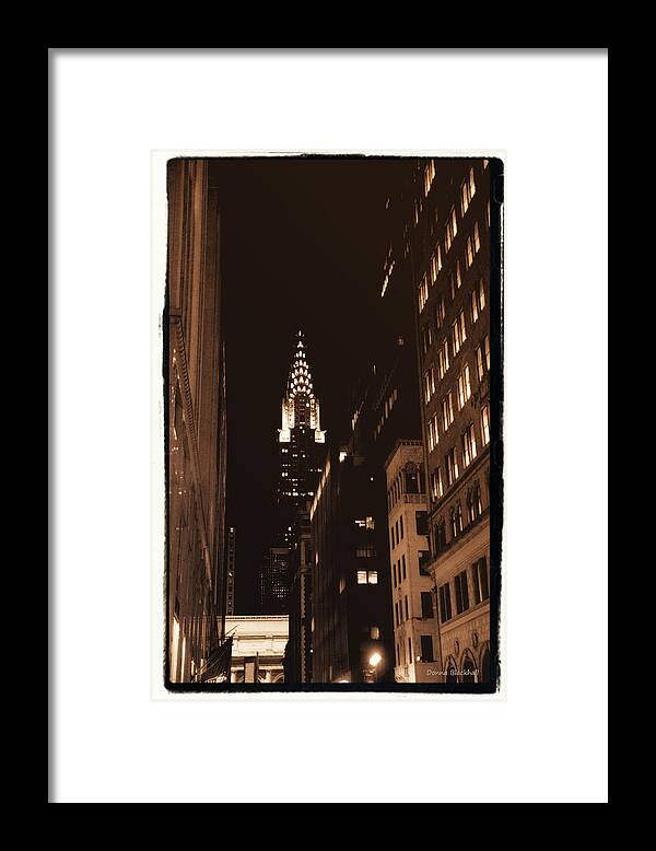 New York Framed Print featuring the photograph Chrysler Building by Donna Blackhall