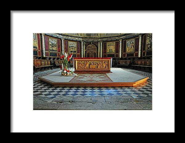 Church Framed Print featuring the photograph Church Alter Provence France by Dave Mills