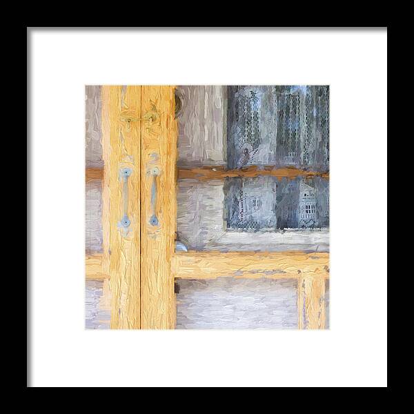 Curtains Framed Print featuring the photograph Church Camp House Detail Painterly Series 14 by Carol Leigh