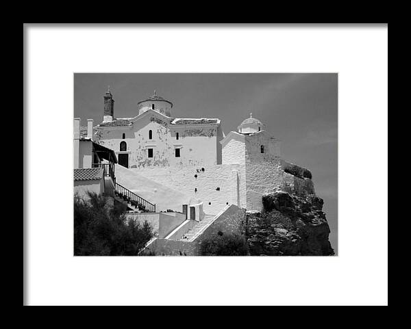  The Framed Print featuring the photograph The Church of Panagia tou Pyrgou by Clive Beake
