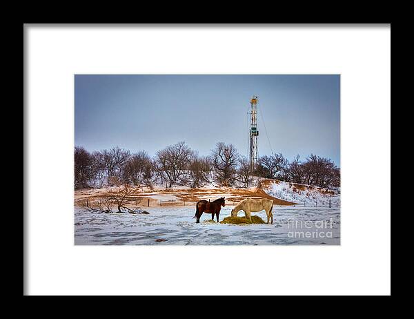 Oil Rig Framed Print featuring the photograph Cim004-2 by Cooper Ross