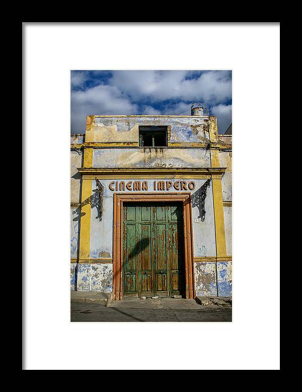Italy Framed Print featuring the photograph Cinema Impero by Glenn DiPaola