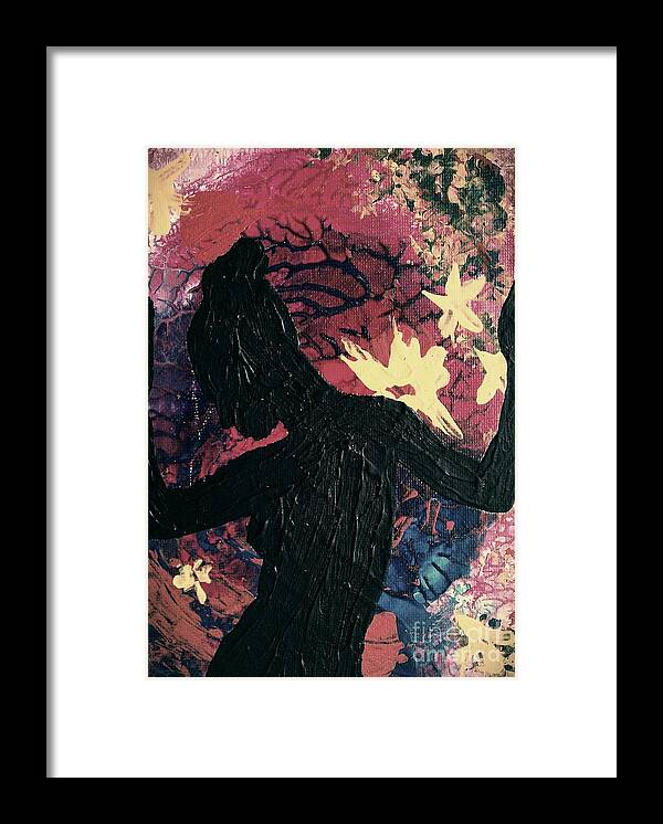 Silhouette Framed Print featuring the painting Cinnamon by Jacqueline McReynolds