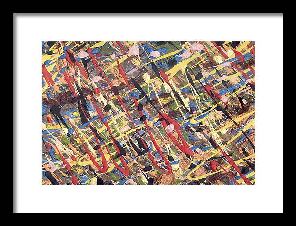 Abstract Framed Print featuring the painting Circa1989 by Saad Hasnain