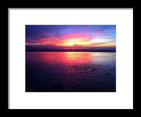Beach Framed Print featuring the photograph Circle In The Sand by Mike Trueblood