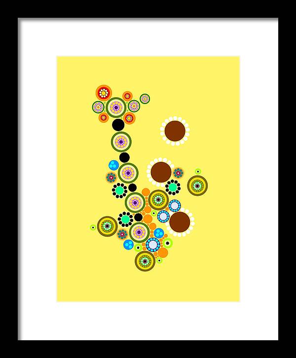 Art Framed Print featuring the painting Circle Motif 247 by John Metcalf