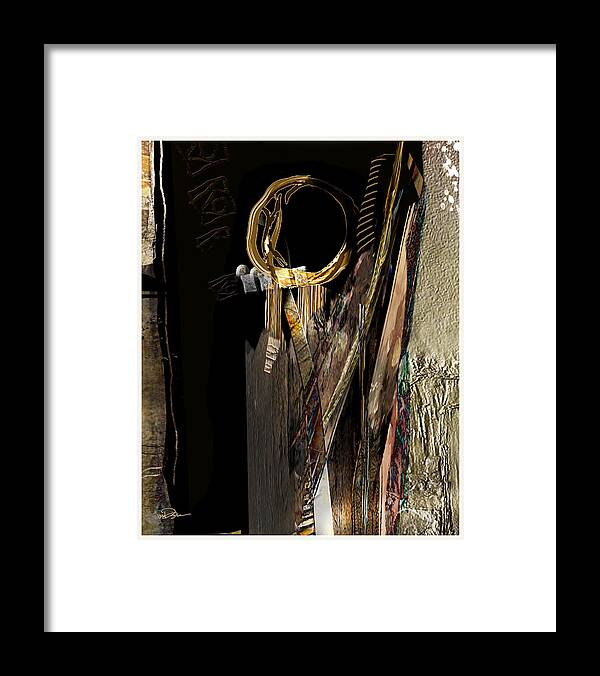 Abstract Framed Print featuring the digital art Circle Symbol by James VerDoorn