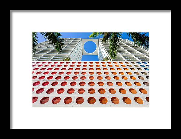 Architecture Framed Print featuring the photograph Circles  by Raul Rodriguez