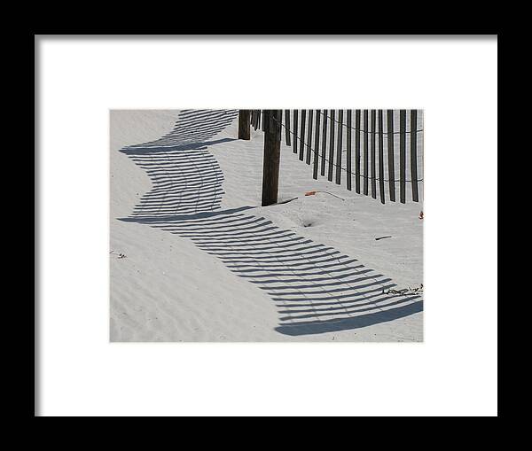 Beach Framed Print featuring the photograph Circus Beach Fence by Ellen Meakin
