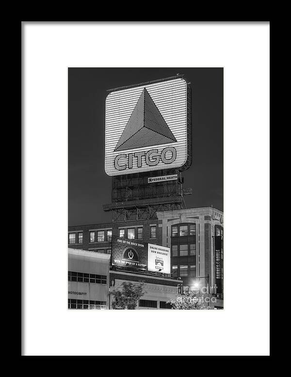 Clarence Holmes Framed Print featuring the photograph CITGO Sign in Kenmore Square VI by Clarence Holmes