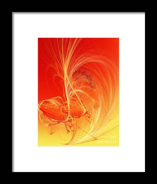 Andee Design Abstract Framed Print featuring the digital art Citrus Infusion by Andee Design