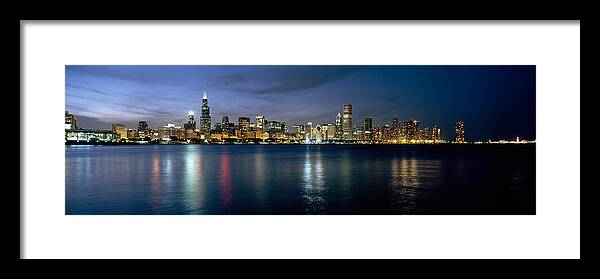 Photography Framed Print featuring the photograph City At The Waterfront, Chicago, Cook by Panoramic Images