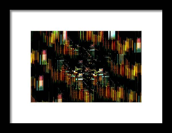 City Framed Print featuring the photograph City Chaos #1 by Renee Anderson