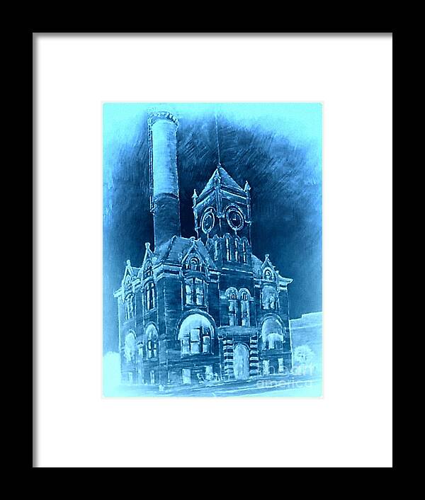 Local Framed Print featuring the mixed media City Hall 4 by Mark Herman