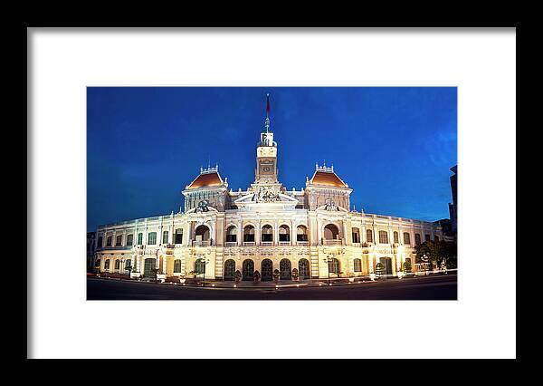 Tranquility Framed Print featuring the photograph City Hall by Maxphotography