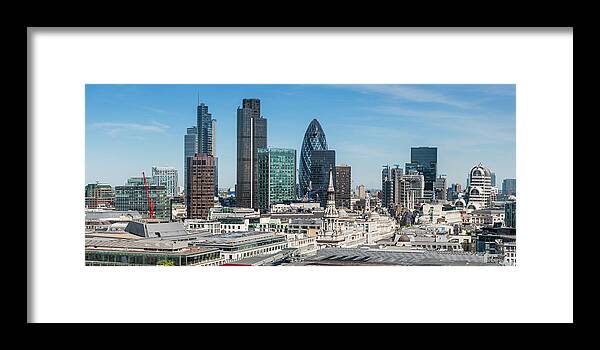 Central Bank Framed Print featuring the photograph City Of London Square Mile Financial by Fotovoyager