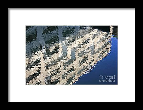 City Reflections Abstract Reflected Building Water Ripple Framed Print featuring the photograph City Reflections by Julia Gavin