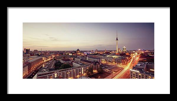 Berlin Framed Print featuring the photograph Cityscape Of Berlin by Spreephoto.de
