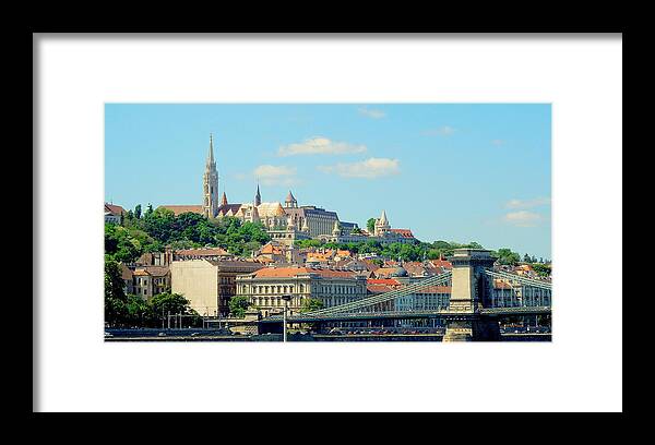 Hungary Framed Print featuring the photograph CityScape of Budapest by Caroline Stella
