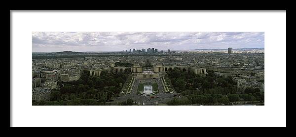 Photography Framed Print featuring the photograph Cityscape Viewed From The Eiffel Tower by Panoramic Images