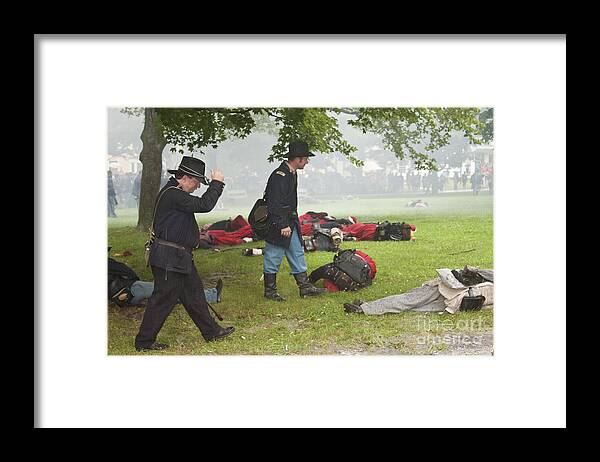 Civil War Framed Print featuring the photograph Civil War Reenactment 4 by Tom Doud