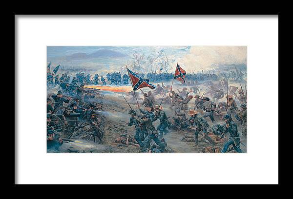 Civil War Union Soldier Framed Print featuring the painting Civil War Union Soldier by MotionAge Designs