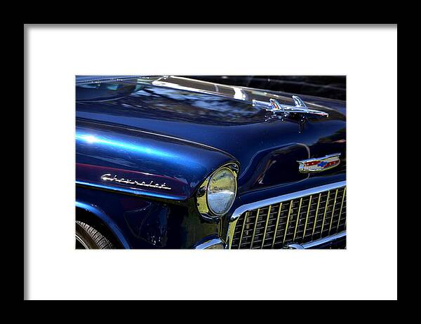 Chevy Framed Print featuring the photograph Classic Blue Chevy by Dean Ferreira
