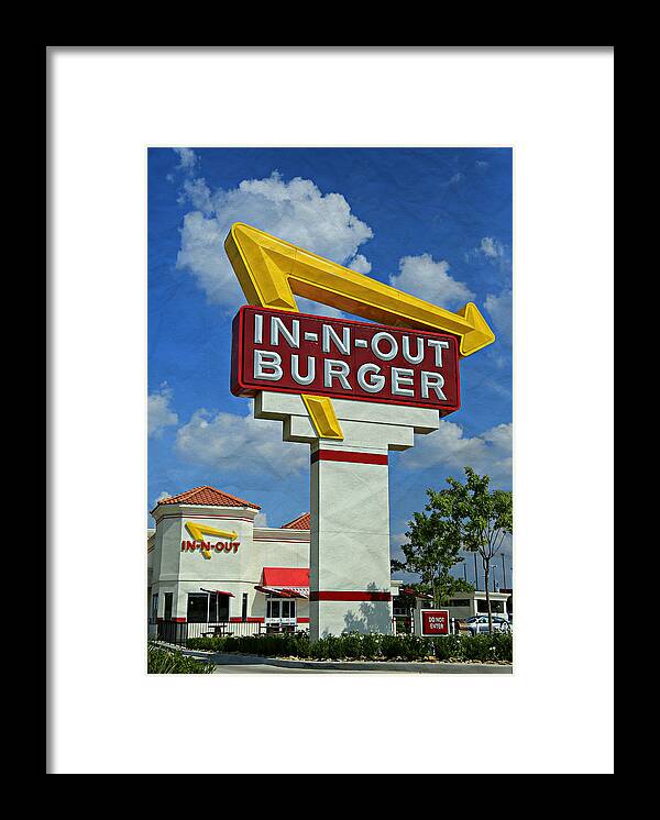 50s Framed Print featuring the photograph Classic Cali Burger 1.1 by Stephen Stookey