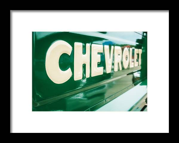 Classic Framed Print featuring the photograph Classic Chevy Truck Tailgate by Jon Woodhams
