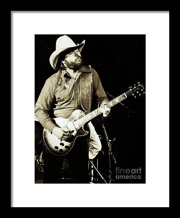 Concert Photos For Sale Framed Print featuring the photograph Classic Toy Caldwell of The Marshall Tucker Band at The Cow Palace - New Years Concert by Daniel Larsen