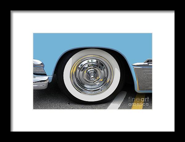 Wide Whitewall Tire Framed Print featuring the photograph Classic Wide Whitewall Tire by Bill Thomson