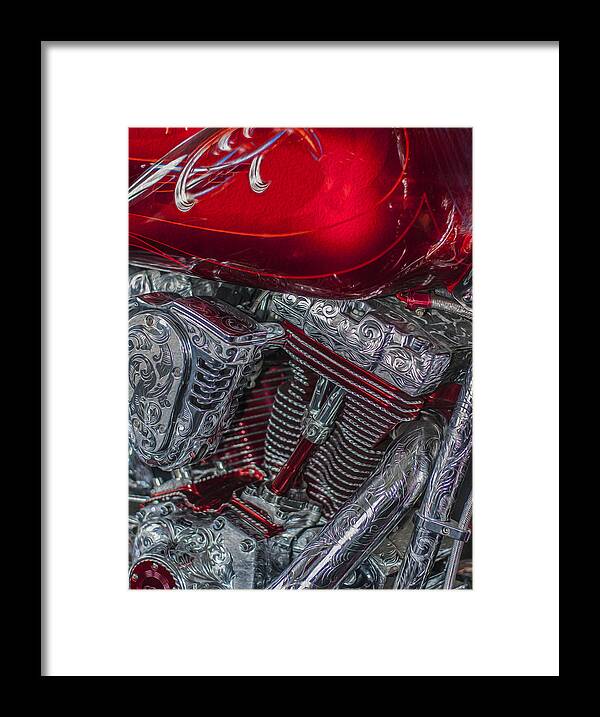 Harley Davidson Framed Print featuring the painting Classy Harley Davidson by Jack Zulli
