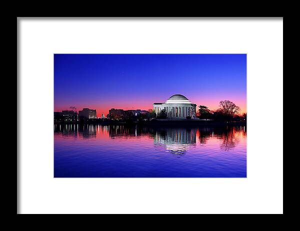 Metro Framed Print featuring the photograph Clear Blue Morning At The Jefferson Memorial by Metro DC Photography