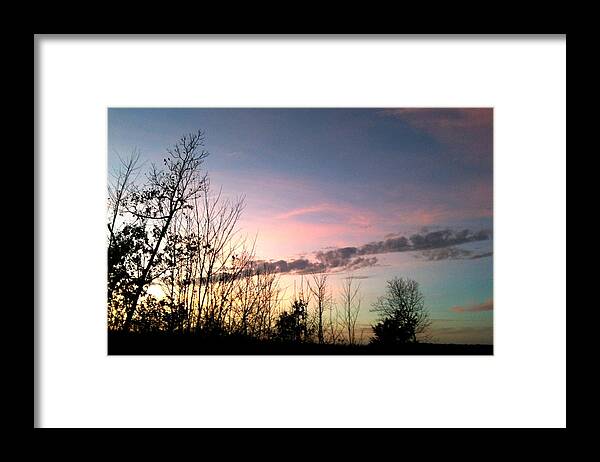 Durham Framed Print featuring the photograph Clear Evening Sky by Linda Bailey