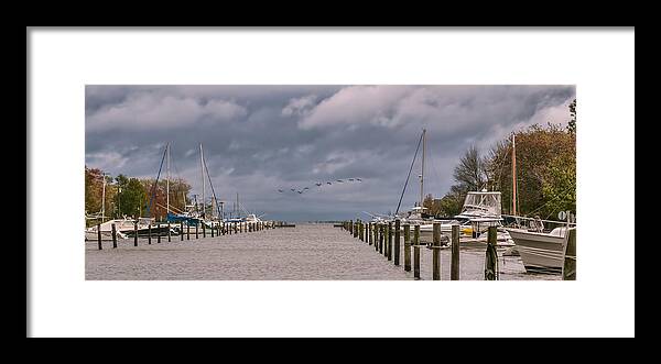 Boats Framed Print featuring the photograph Clearing Storm by Cathy Kovarik