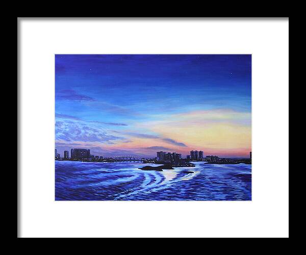 Sunset Framed Print featuring the painting Clearwater Beach Sunset by Penny Birch-Williams