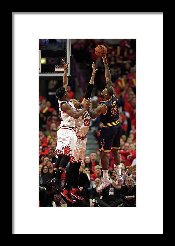 Chicago Bulls Framed Print featuring the photograph Cleveland Cavaliers V Chicago Bulls - by Jonathan Daniel